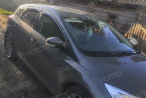 Дефлекторы окон (ветровики) Ford Focus III Sd/Hb 5d 2011 ХРОМ.МОЛДИНГ (Форд Фокус) Кобра Тюнинг